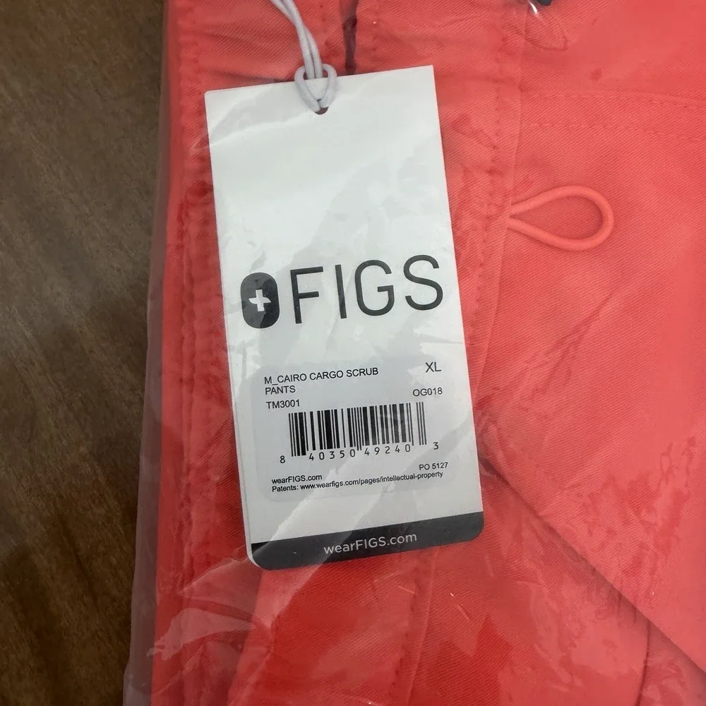 FIGS Cairo Cargo Pants Orange Medical Men's XL Scrubs dental nursing MA